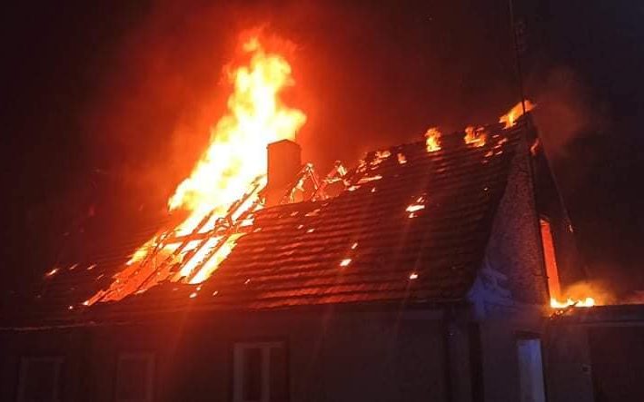 Pożar domu powiat polkowicki