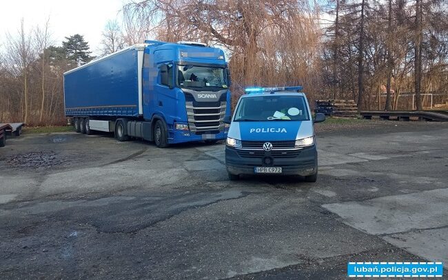 Lubań: Pijany kierowca ciężarówki zatrzymany przez policję