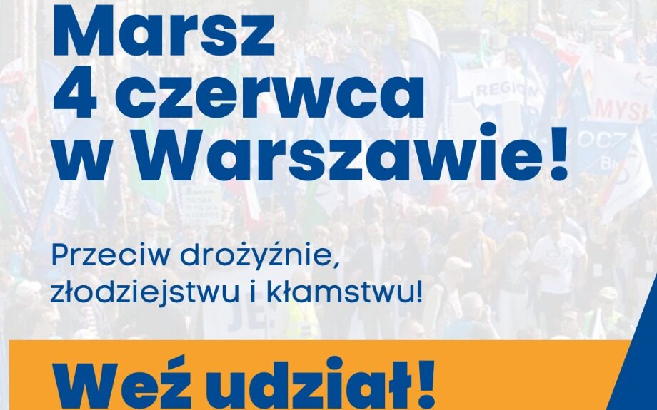 Pojedź na Marsz 4 czerwca do Warszawy! Sprawdź szczegóły wyjazdu z terenu Dolnego Śląska